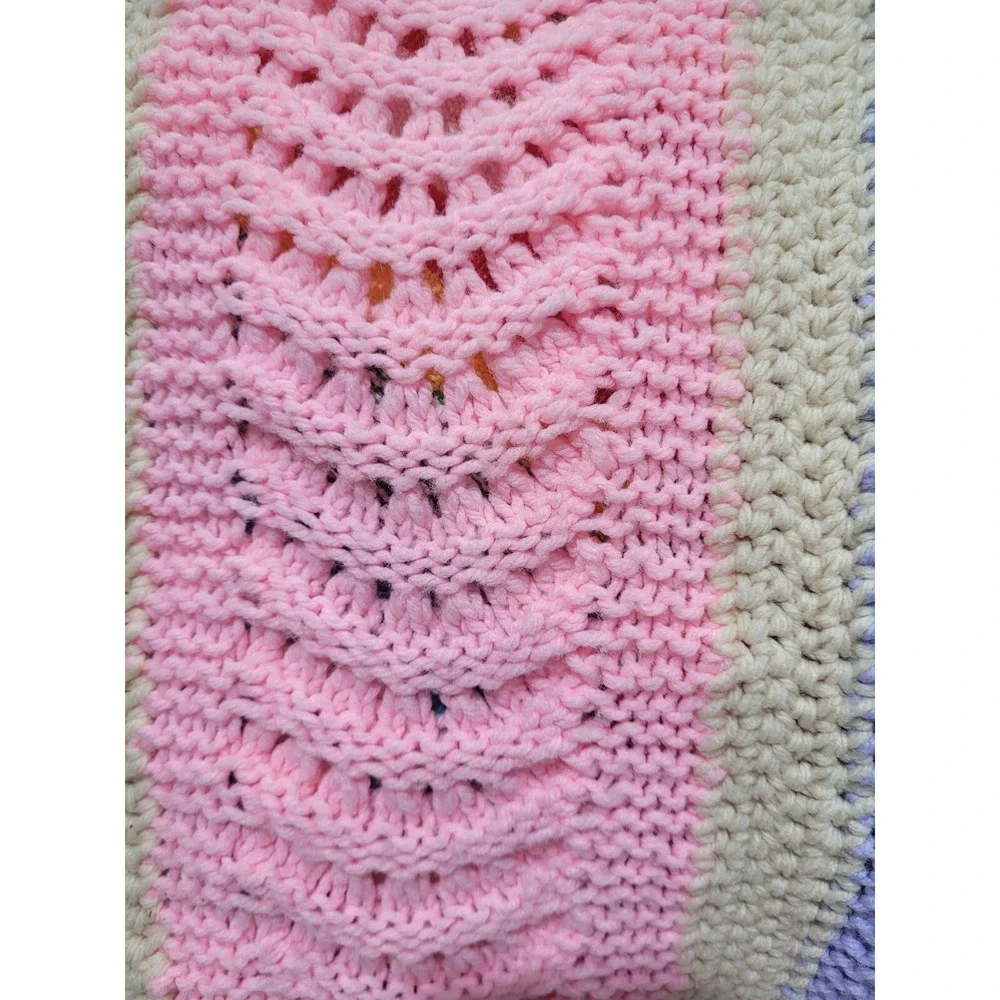 vintage hand made crochet blanket